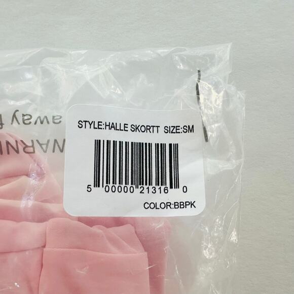 Katie J NYC TWEEN HALLE ATHLETIC SKORT Baby Pink Size Small Tennis Summer Play - Picture 4 of 5